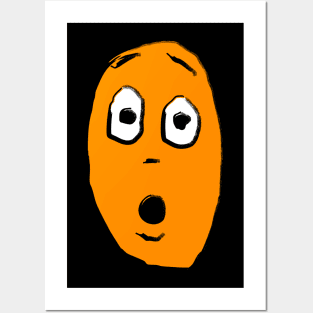 surprised face Posters and Art